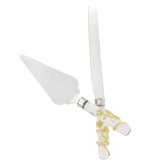 Gold Flora 2Pc Dessert Serving Set (LAST IN STOCK)